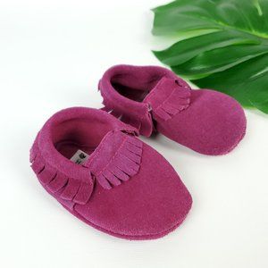 Leather Baby Girl Moccasins